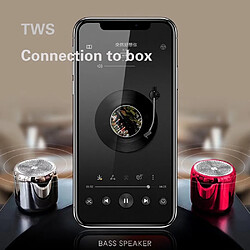 Wewoo Enceinte Bluetooth M1 Mini Haut-parleur Subwoofer portable en alliage d'aluminium TWS BluetoothAppel mains libres Moonlight Silver