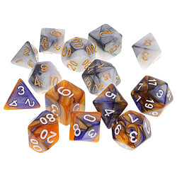 Dés polyèdres 14 Pièces Jeux de Dés Polyédrique en Acrylique Pour Donjons/ Dragons / MTG/ RPG/ Jeu de Rôle ( D4 + D6 + D8 + D10 + D12 + D20 )