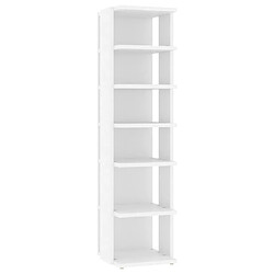 vidaXL Armoire à chaussures Blanc 27,5x27x102 cm Bois d'ingénierie