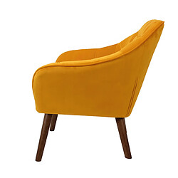 Acheter Rendez Vous Deco Fauteuil Simba en velours jaune