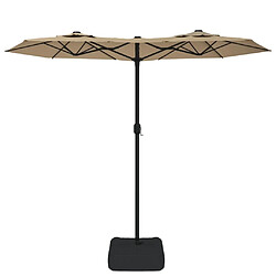 Avis Maison Chic Parasol Jardin | Parasol à double tête taupe 316x240 cm - GKD99051