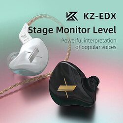 GUPBOO KZ EDX basse écouteurs intra-auriculaires HIFI musique stéréo intra-auriculaires écouteurs antibruit actifs pour téléphone portable avec Micro