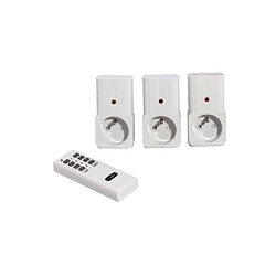 CHACON Kit de 3 prises télécommandées on/off avec télécommande 2000W