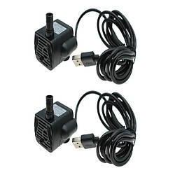 2 Pièces 5V Micro Mini Pompe Submersible Pompe à Eau Aquarium étang à Poissons Avec USB Pompe de fontaine Submersible 5V