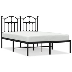 Maison Chic Lit adulte - Cadre de lit métal avec tête de lit,Structure du lit Contemporain pour chambre noir 120x190 cm -MN50988