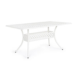 Webmarketpoint Table d'extérieur Ivrea rectangulaire blanche 90 x 160 cm