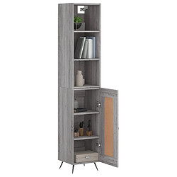 Avis Maison Chic Buffet,Meuble de Rangement,commode pour salon,Cuisine Sonoma gris 34,5x34x180 cm Bois d'ingénierie -MN34712