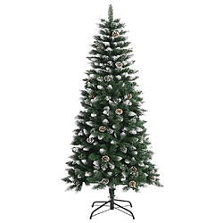 vidaXL Sapin de Noël artificiel avec support Vert 120 cm PVC