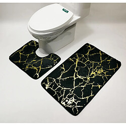 LUUCOZK Tapis de bain antidérapants absorbants à séchage rapide, décoration de salle de bain, couleur 5-Ensemble de deux pièces