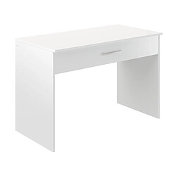 Avis Pegane Bureau en mélamine coloris blanc - Longueur 110 x profondeur 56 x Hauteur 73 cm