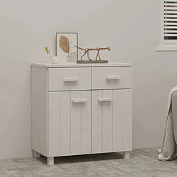 Maison Chic Buffet,Meuble de Rangement,commode pour salon,Cuisine HAMAR Blanc 79x40x80 cm Bois massif de pin -MN86848