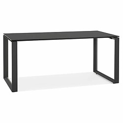 Paris Prix Bureau Design en Verre Abigano 160cm Noir 