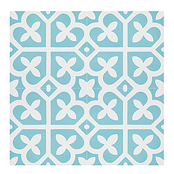 Pegane 4 Carreaux de ciment véritable 0,48m2 / Carreaux de ciment artisanaux coloris bleu pour sol et mur - l.20 x L.20 cm 