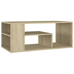 vidaXL Table basse chêne sonoma 100x50x40 cm bois d'ingénierie