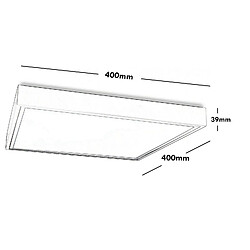 Acheter Plafonnier carré 3 étapes LED 30W puissance 353W CCT de 3000K à 6500K plafonnier de bureau cuisine 40x40 cm 230V