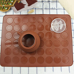 Double Plaque À Macarons En Silicone Marron Empreinte Classique Double Face YONIS