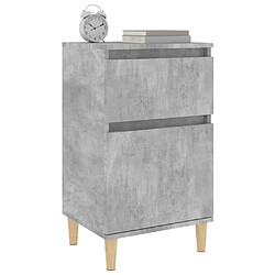 Acheter Maison Chic Lot de 2 Tables de chevet - Tables de Nuit gris béton 40x35x70 cm