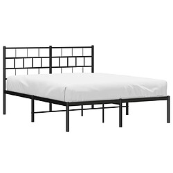 Avis Maison Chic Lit adulte - Cadre de lit métal avec tête de lit,Structure du lit Contemporain pour chambre noir 140x200 cm -MN29599