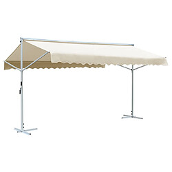 vidaXL Auvent sur pied 600 x 300 cm Crème