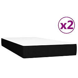 Acheter vidaXL Sommier à lattes de lit avec matelas Noir 200x200 cm Tissu