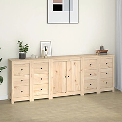 Maison Chic Buffet,Meuble de Rangement,commode pour salon,Cuisine 230x35x80 cm Bois massif de pin -MN78879