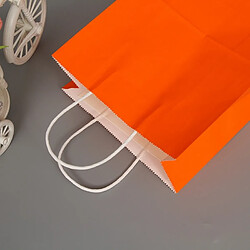 Avis Wewoo 10 PCS Sac en papier Kraft élégant avec poignées pour mariage / fête d'anniversaire / bijoux / vêtementstaille 12x15x6cm Orange