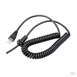 2x Câble D'extension Micro MH-67A8J Pour Microphone Yaesu VX-2100, VX-2108 Pratique Câble de cordon de microphone