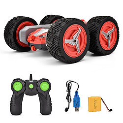 698A 2.4G Voiture Cascadeur Double Face 360 ??Degrés Roulement Télécommande - Rouge- Cadeau Noël pour homme enfant