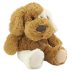 Aubry Gaspard Peluche chien en acrylique brun 30 cm.