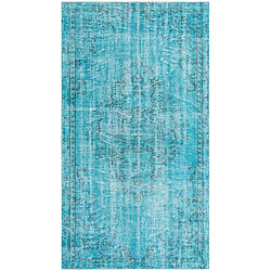 Vidal Tapis de laine 267x145 Bleu Ultra Vintage 