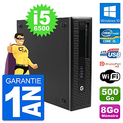 PC HP EliteDesk 800 G2 SFF Intel i5-6500 RAM 8Go Disque 500Go Windows 10 Wifi - Occasion