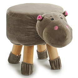 TABOURET ENFANT HIPPOPOTAME REPOSE PIEDS TABOURET REMBOURRE POUF REMBOURRE 40X29X30CM+GIFTDECOR TABOURET ENFANT HIPPOPOTAME REPOSE PIEDS TABOURET REMBOURRE POUF REMBOURRE 40X29X30CM+Gris