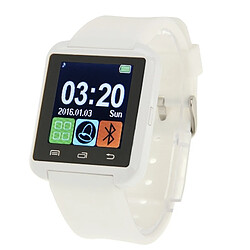 Wewoo Montre connectée blanc pour Android Téléphone Mobile, Appeler Appel de / Musique / Podomètre / Moniteur de Sommeil / Anti-perdus Bluetooth Santé Smartwatch 1.5 pouces Écran LCD