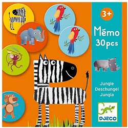 Djeco Mémo Jungle Djeco DJ08159 - Jeux Éducatifs - Mémo Jungle, 30 pièces