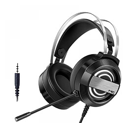 General Casque de jeu, microphone rétractable à isolation phonique, coussin en mousse à mémoire de forme léger et ultra doux, son surround, compatible avec PS4 PS5 Xbox One PC portable(Le trou unique n'émet pas de lumière) 