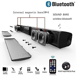 Universal Noir Home Audio TV Haut-parleurs Bluetooth sans fil Haut-parleurs Basses 3D Surround Hauts-parleurs PC Théâtre TV Ordinateur | Subwoofer (Noir)