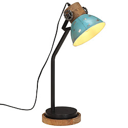 vidaXL Lampe de bureau 25 W bleu délavé 18x18x60 cm E27