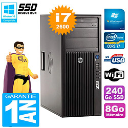 PC HP WorkStation Z210 Tour Core i7-2600 RAM 8Go SSD 240Go Graveur DVD Wifi W7 - Occasion