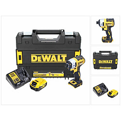 DeWalt DCF 887 Visseuse à Chocs sans fil 18 V brushless avec Mandrin de 1/4" + boîtier TStak + 1x Batterie 5 Ah + Chargeur DCB 115