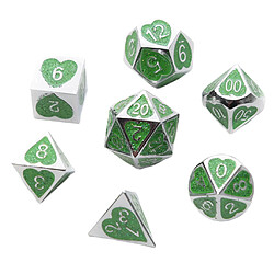 7 Pièces Métal Polyèdre Dés D4 D6 D8 D10 D12 D20 Jeu De Rôle Jeu B Jeu dés polyèdres