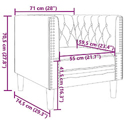 vidaXL Fauteuil Chesterfield marron similicuir daim pas cher