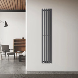 LuxeBath Radiateur design Stella Radiateur à panneaux Radiateur Anthracite 26x140 cm 