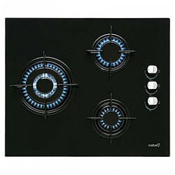 Totalcadeau Plaque au gaz à 3 foyers 5750W 60 cm Noir - Plaque de cuisson cuisine pas cher