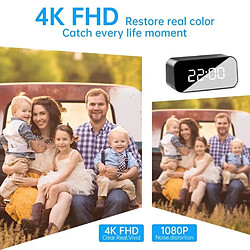 Acheter HD4K Mini caméra d'horloge de Wifi, 4K HD de surveillance de sécurité à domicile résistant à 2.4 G et de vision nocturne + Carte micro TF 128 GB