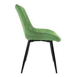 Avis ML-Design Lot 4x chaises de salle à manger/salon rembourrée velours vert sauge fauteuils