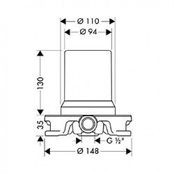 Hansgrohe Corps d'encastrement 10452180