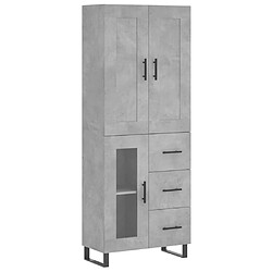 Maison Chic Buffet,Meuble de Rangement,commode pour salon,Cuisine Gris béton 69,5x34x180 cm Bois d'ingénierie -MN11880