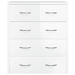 Acheter Maison Chic Buffet commode,console avec 4 tiroirs pour rangement 60x30,5x71 cm Blanc brillant -MN89537