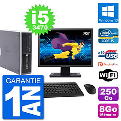 PC HP Compaq Pro 6300 SFF Ecran 22" i5-3470 RAM 8Go Disque 250Go Windows 10 Wifi · Occasion 