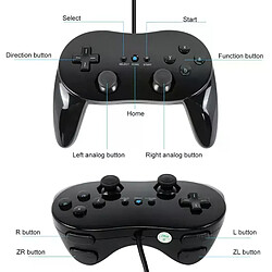 Contrôleur de jeu filaire classique pour manette de jeu à distance Wii manette Pro Joypad Compatible Nintendo Wii/Wii U pas cher